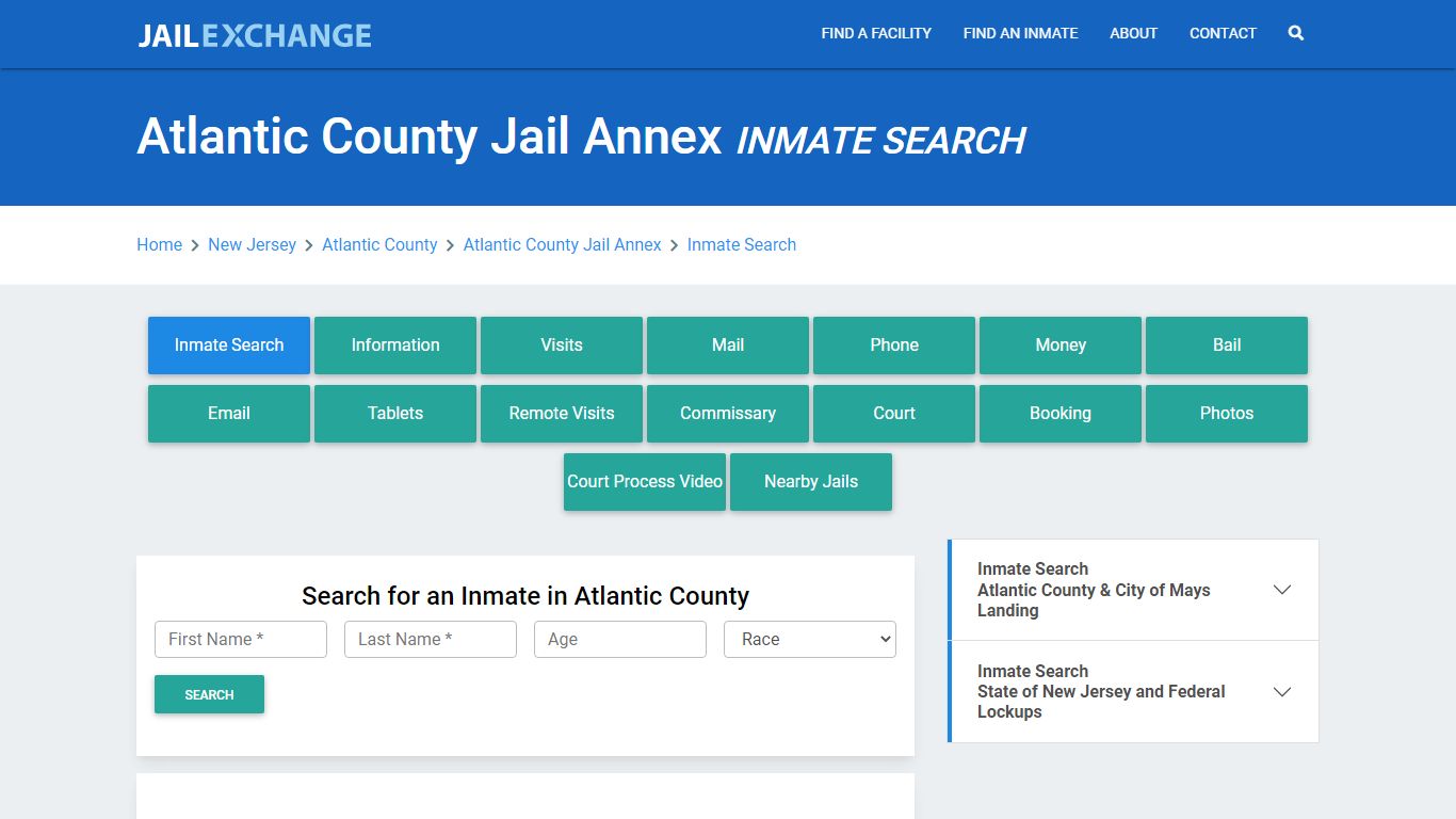 Atlantic County Jail Annex, NJ Inmate Search: Roster & Mugshots